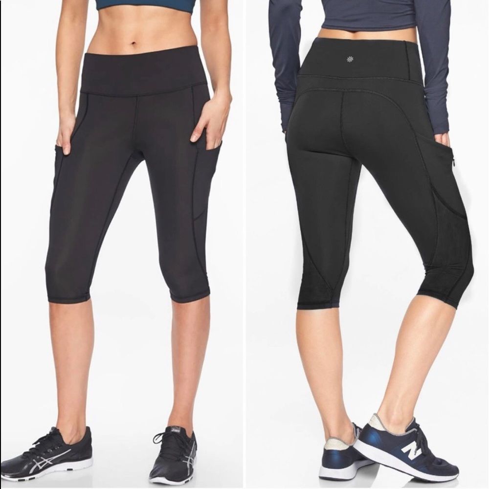 Athleta Black All In Crop Leggings Size Small